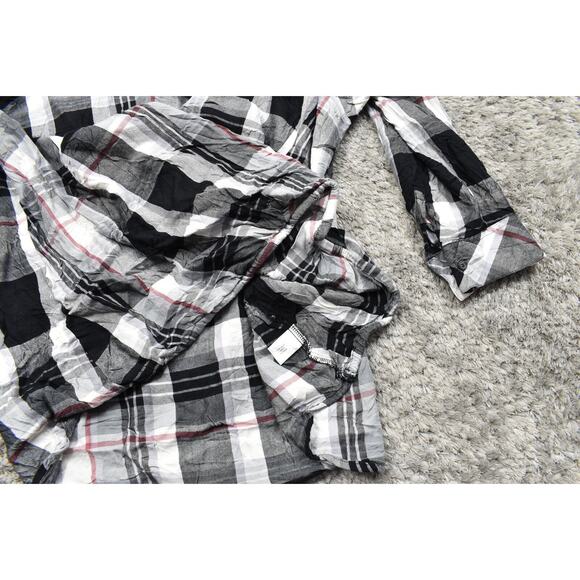 Lane Bryant Plus Size 22 Multicolor Cardigan Sweater Plaid Snap Wrap Front - Picture 9 of 9